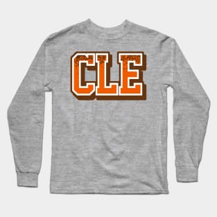 Cleveland Football Retro Sports Letters Long Sleeve T-Shirt